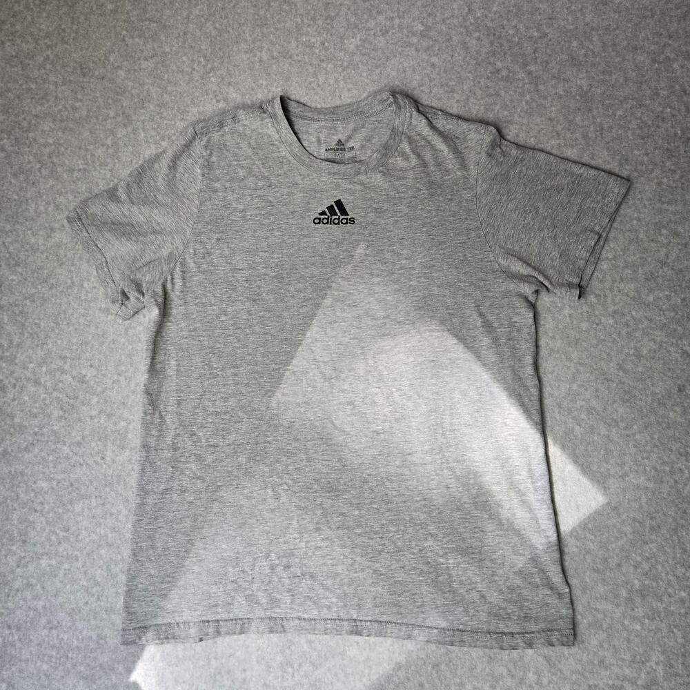Adidas Cotton Amplifier Men's M Tee Short Sleeve Gray Shirt